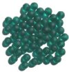 25 8mm Round Transparent Matte Emerald Beads